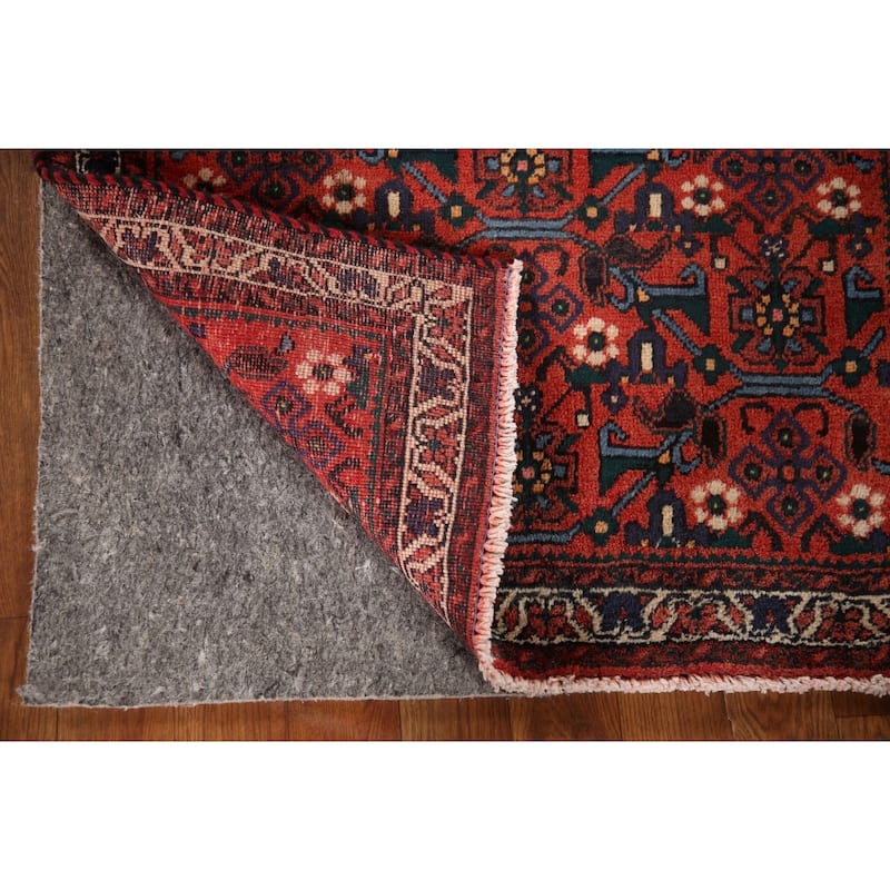 Geometric Shiraz Persian Square Area Rug Handmade Wool Carpet - 2'8"x 3'5"