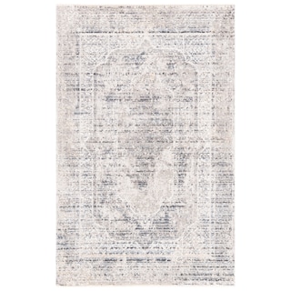 SAFAVIEH Dream Rhona Vintage Abstract Viscose Rug - Grey/Ivory - 2' 6" x 4'