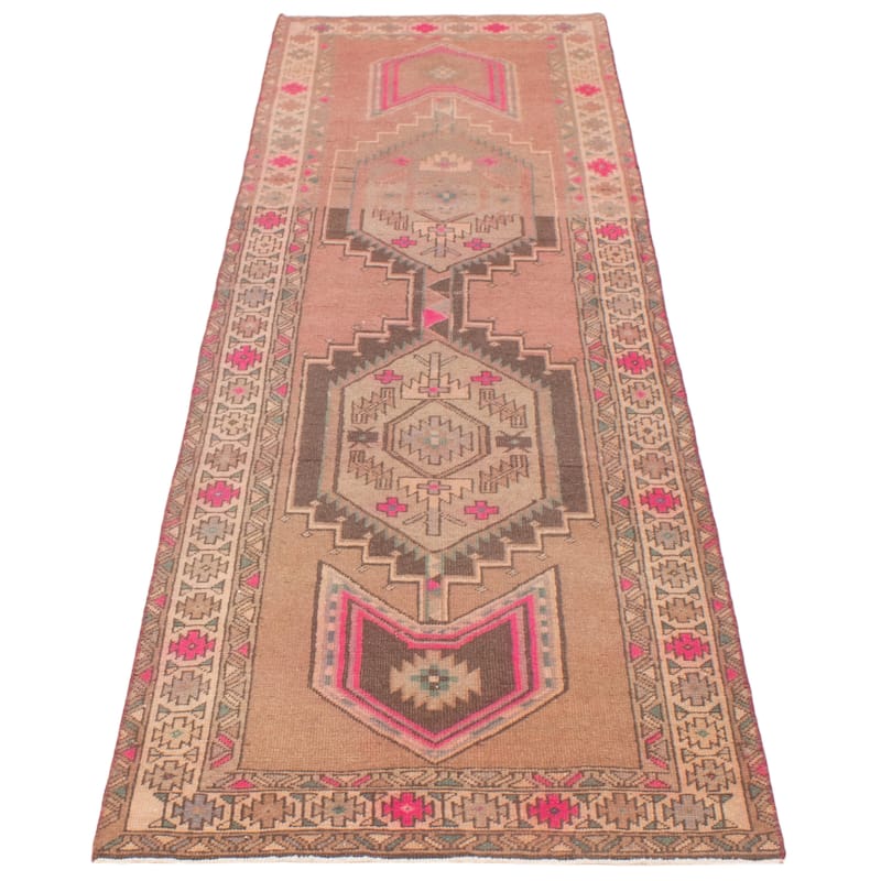 ECARPETGALLERY Hand-knotted Konya Anatolian Copper Wool Rug - 3'3 x 10'1