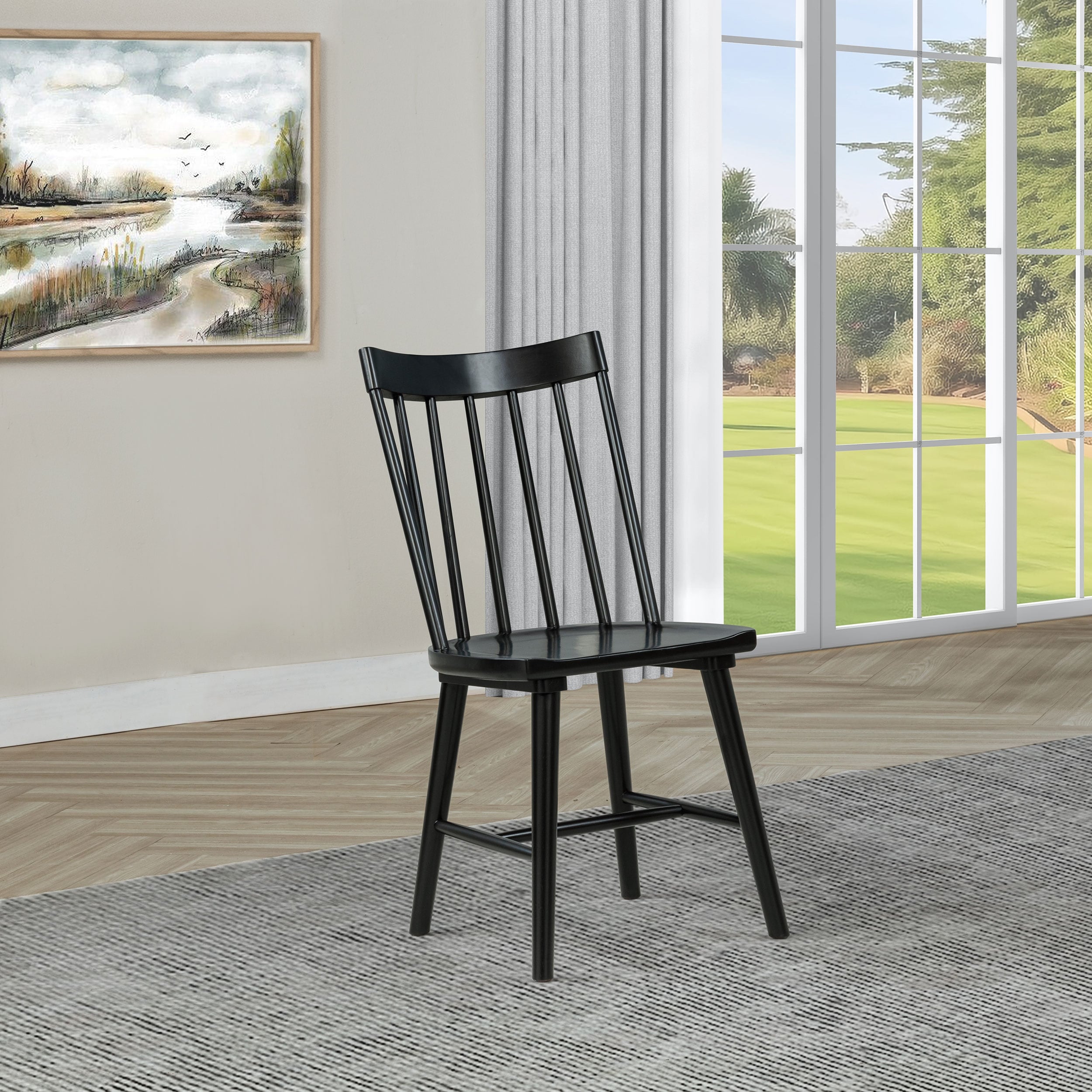 Middleton Solid Wood Dining Side Chair (Set of 2) - 18" x 22" x 37"