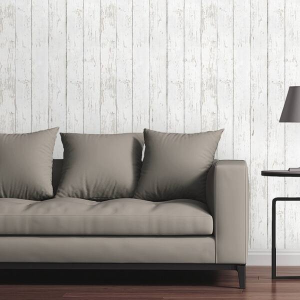 Shop Removable Wallpaper Tile White Wood Overstock 27619028