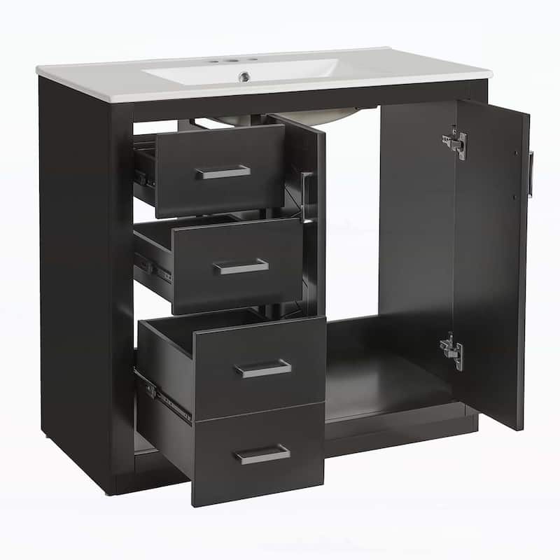 36'' Bathroom Vanity with Ceramic Sink Combo