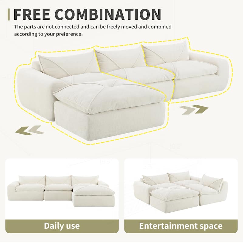 Comfortable Compressed Sofa with Versatile Design and Premium Materials