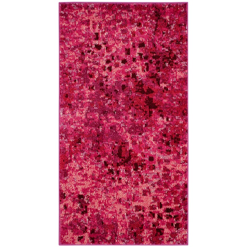 SAFAVIEH Monaco Panna Boho Abstract Modern Watercolor Area Rug - 2'2" x 4' - Fuchsia