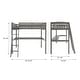 preview thumbnail 6 of 5, Grey High Loft Bed with Desk, Storage, and Full Size Frame