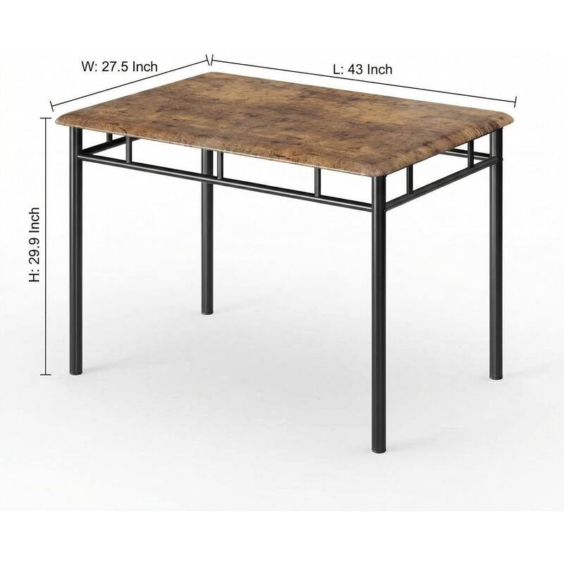 Kitchen Dining Table Set with Upholstered Chairs for 4