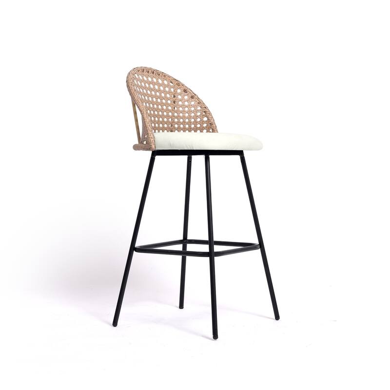 29.52"H Upholstered Bar Stools/ Counter Stools with Metal Leg