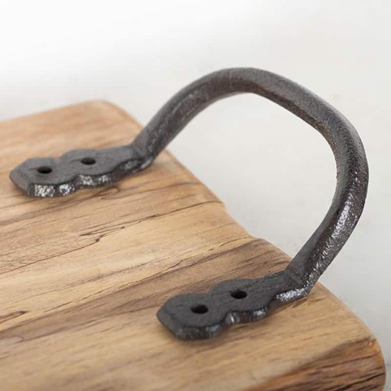 Black Cast Iron Drawer Handle