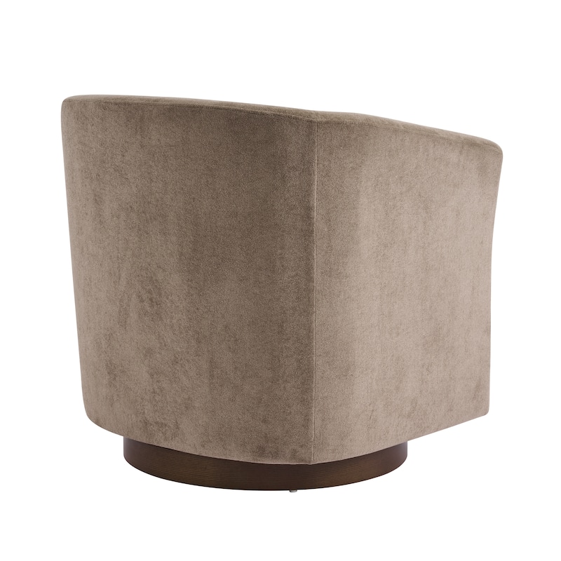 Christopher Knight Home - Halo Modern Swivel Upholstered Barrel Chair with Wooden Base
