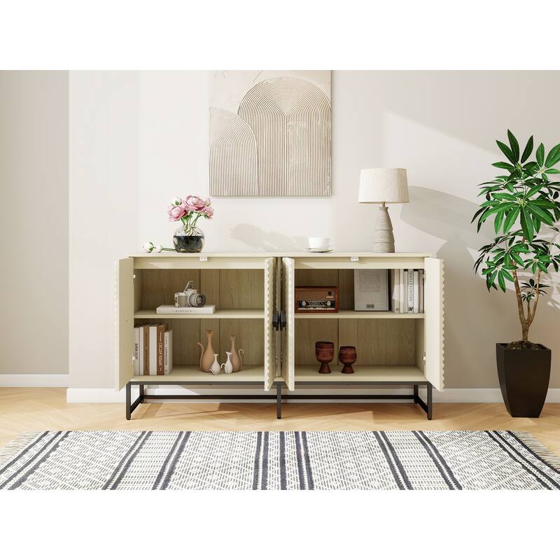 Carved 4 Door Sideboard