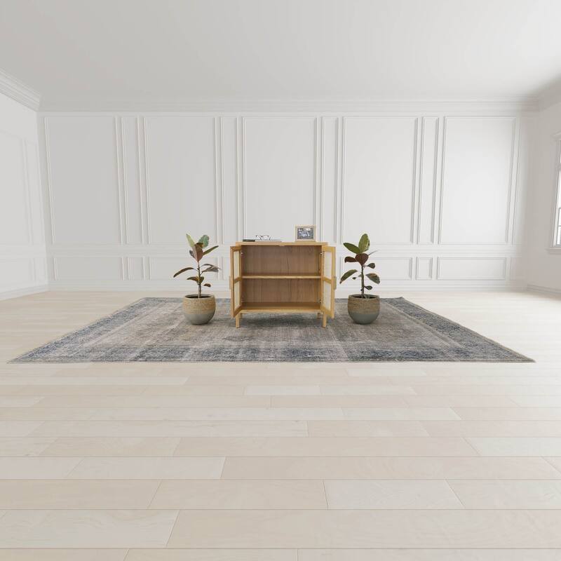 35.4" Wide Small Sideboard, Brown