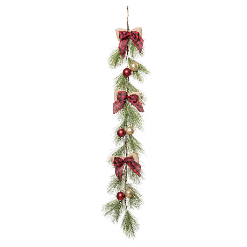 Transpac Artificial 59.06 in. Multicolor Christmas Festive Ornament Garland
