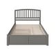 preview thumbnail 20 of 84, Richmond Solid Wood Platform Bed with Footboard & Twin XL Trundle