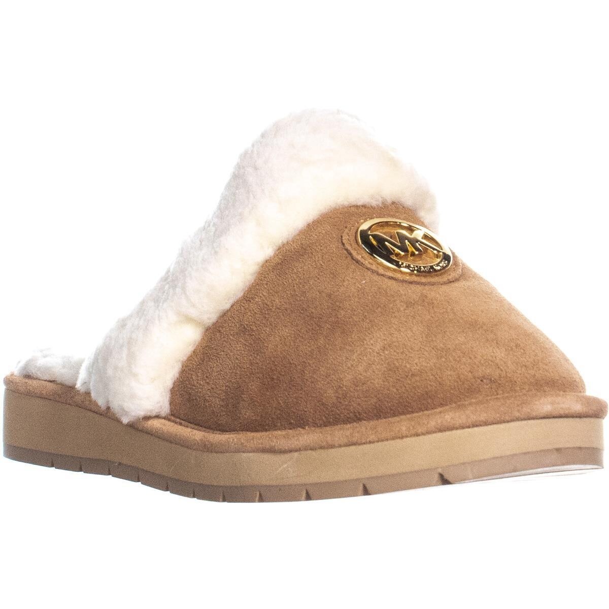 Shop Michael Michael Kors Winter Slippers Walnut 11 Us