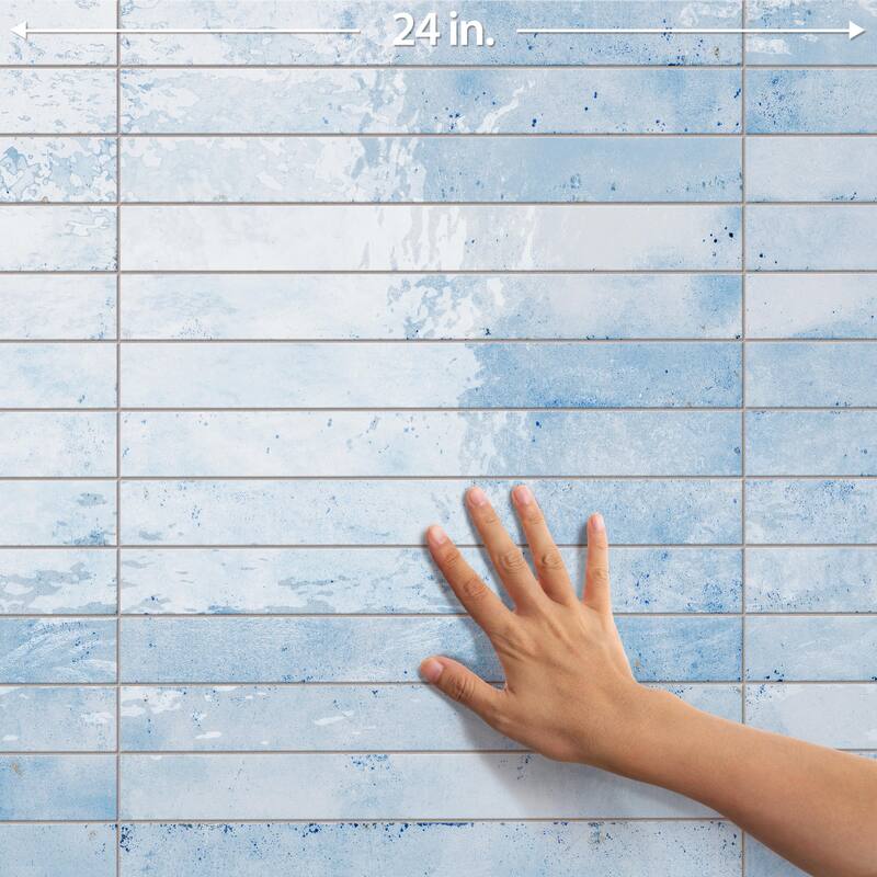 Merola Tile Scottsdale Sky 1-7/8" x 17-3/4" Porcelain Floor and Wall Tile