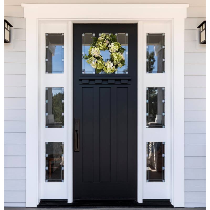 Hydrangea Artificial Wreath, 22-Inch, Unlit