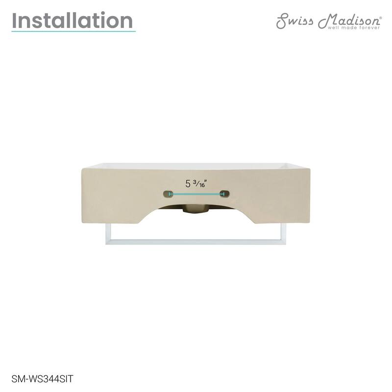 Claire 22" Wall-Mount Bathroom Sink with Towel Bar