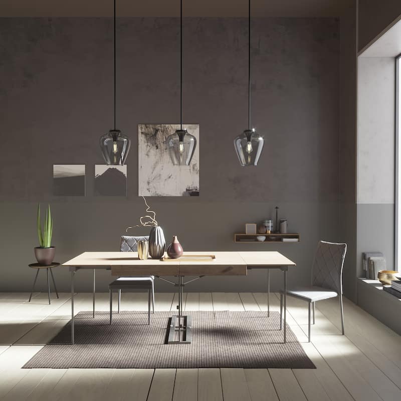 Hunter Vidria 12" 1-Light Pendant - Kitchen Island, Dining Room, Entry - Contemporary, Transitional