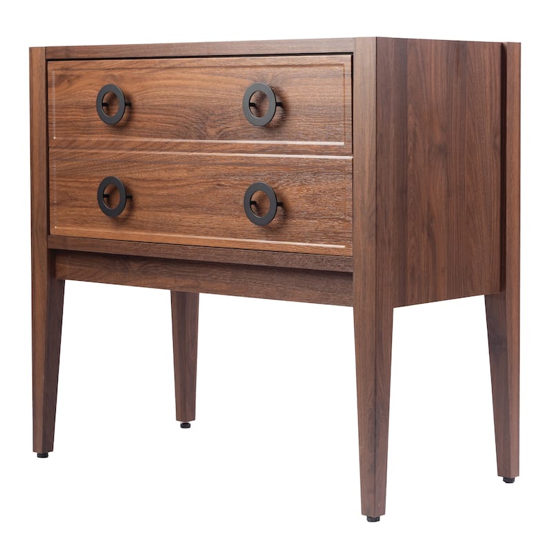 Corbin Classic 1-Drawer Bath Vanity Base Only (Sink Basin Not Included) - Walnut - 35.2L x 17.87W x 33.03H