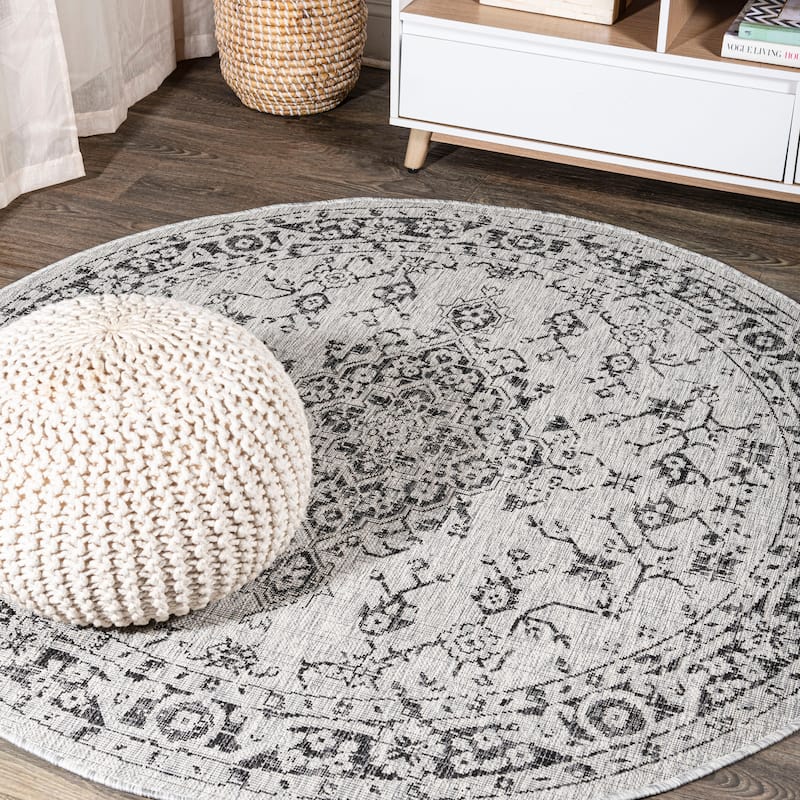 JONATHAN Y Palazzo Boho Medallion Textured Weave Indoor/Outdoor Area Rug