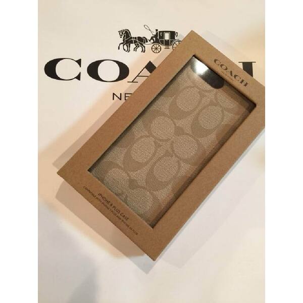 Shop Coach Signature Coated Canvas Phone Case For Iphone 8 Plus Iphone 7 Plus Overstock 25638254