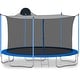 preview thumbnail 23 of 29, 10FT trampoline with basketball hoop and 360-degree safety net