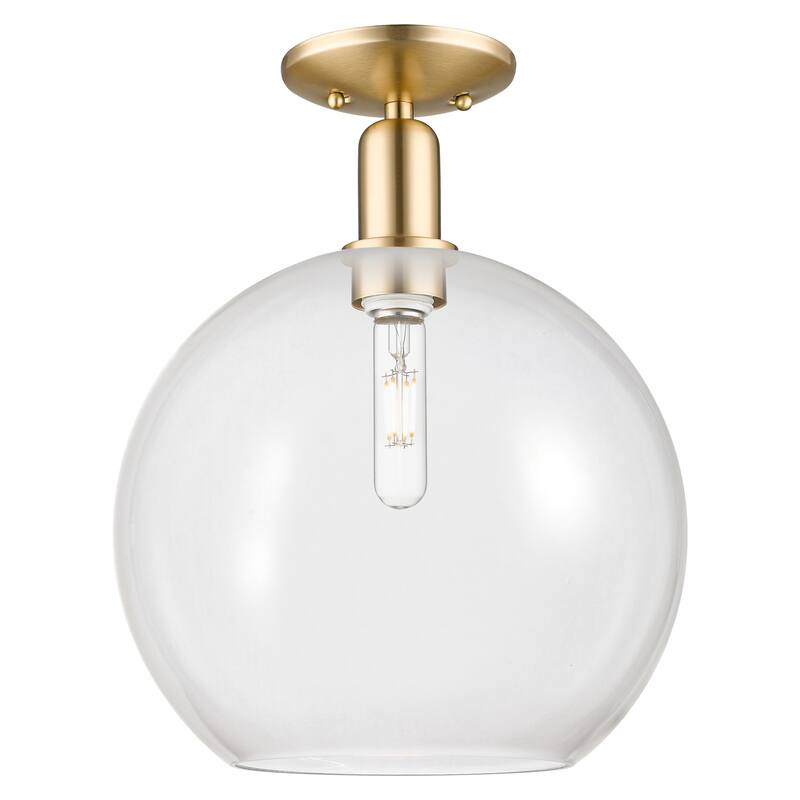 Innovations Lighting Endless Possibilities Arcadia - Athens - 1 Light 12" Semi-Flush Mount - Clear/Champagne Bronze