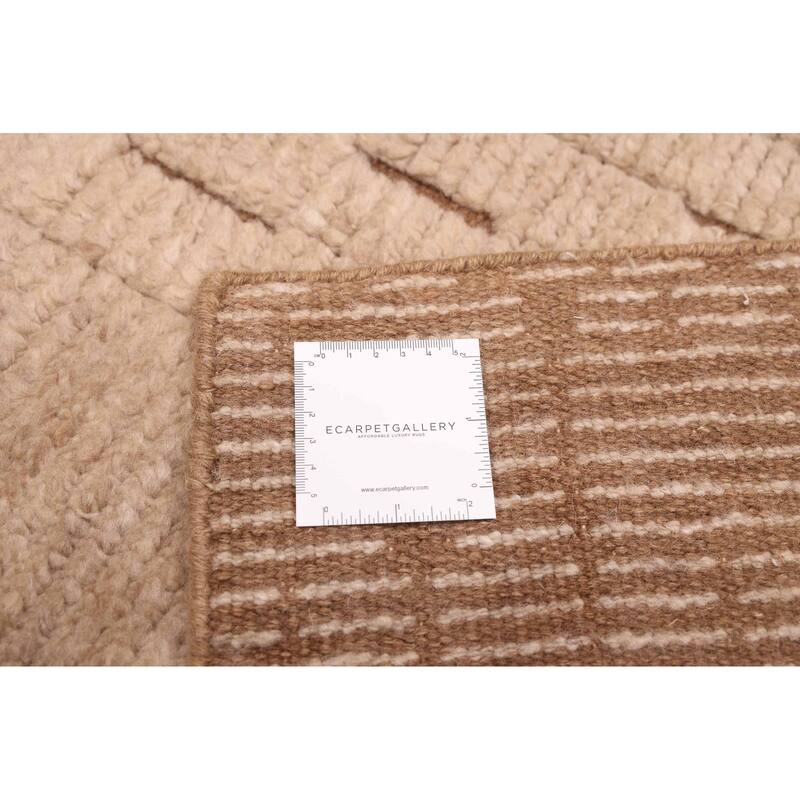 ECARPETGALLERY Hand-knotted Tangier Tan Wool Rug - 5'0 x 7'11