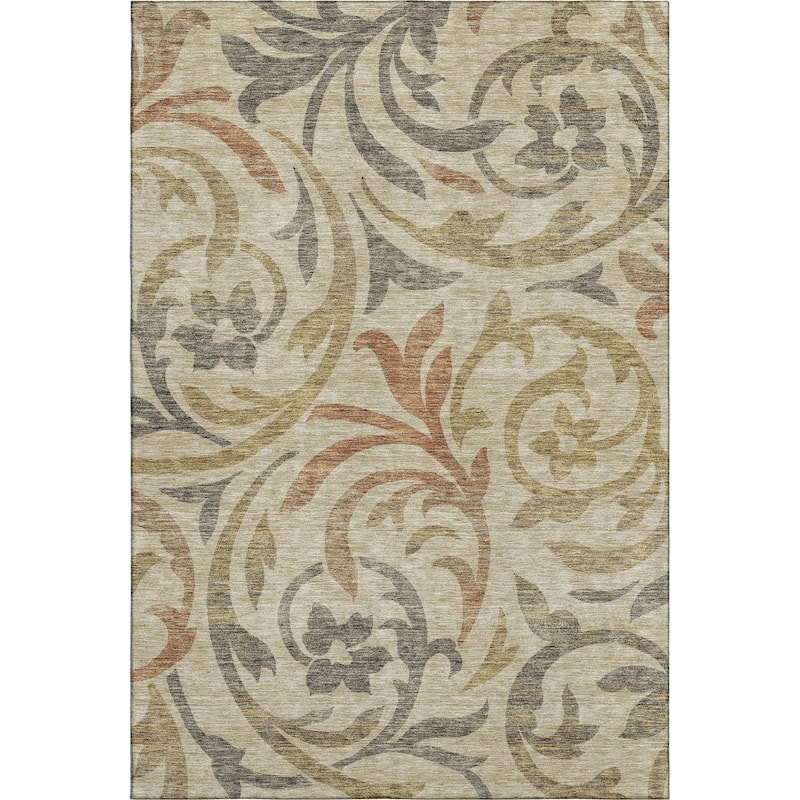 Premium Washable Super Soft Contempory Scroll Mayfield Rug