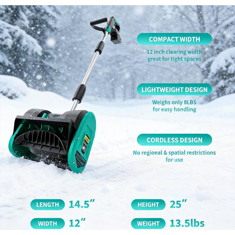12" Snow Blower Cordless - 12in