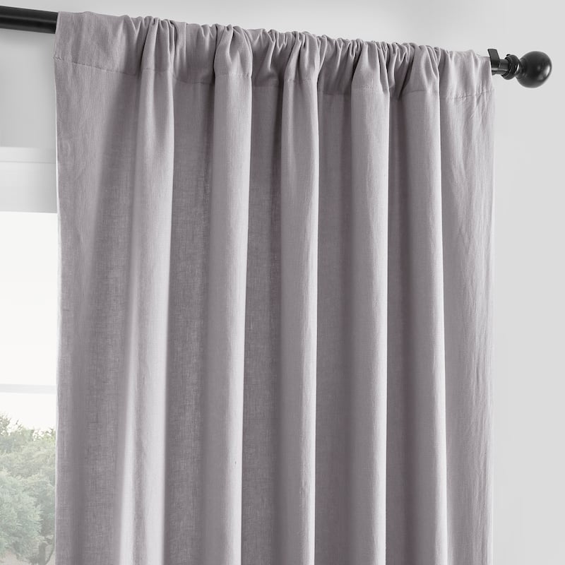 Exclusive Fabrics French Linen Room Darkening Curtains Panel - Elegant luxurious Drapes (1 Panel)