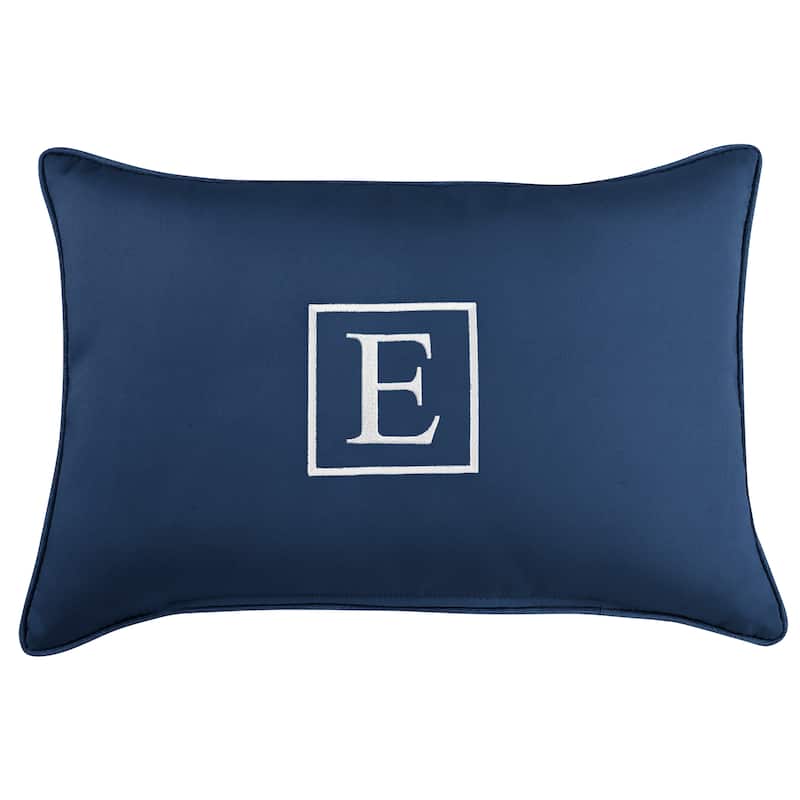 Sunbrella Canvas Monogram Indoor/Outdoor 13x20 Corded Pillow (Single)