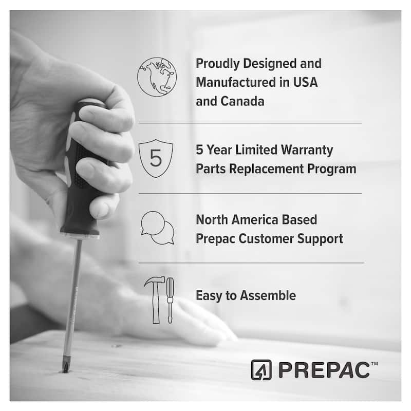 Prepac Elite Armoire Wardrobe Closet Cabinet with Hanging Rail