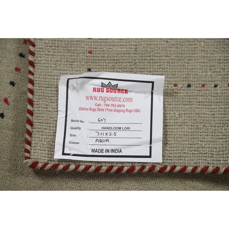 Gabbeh Indian Runner Rug Hand-Knotted Wool Carpet - 2'5" x 7'11"