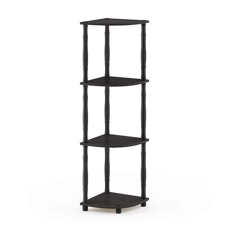 4 Tiers Wood Household Shelving Unit in Espresso/Black (11.6 in. W x 43.5 in. H x 11.6 in. D)