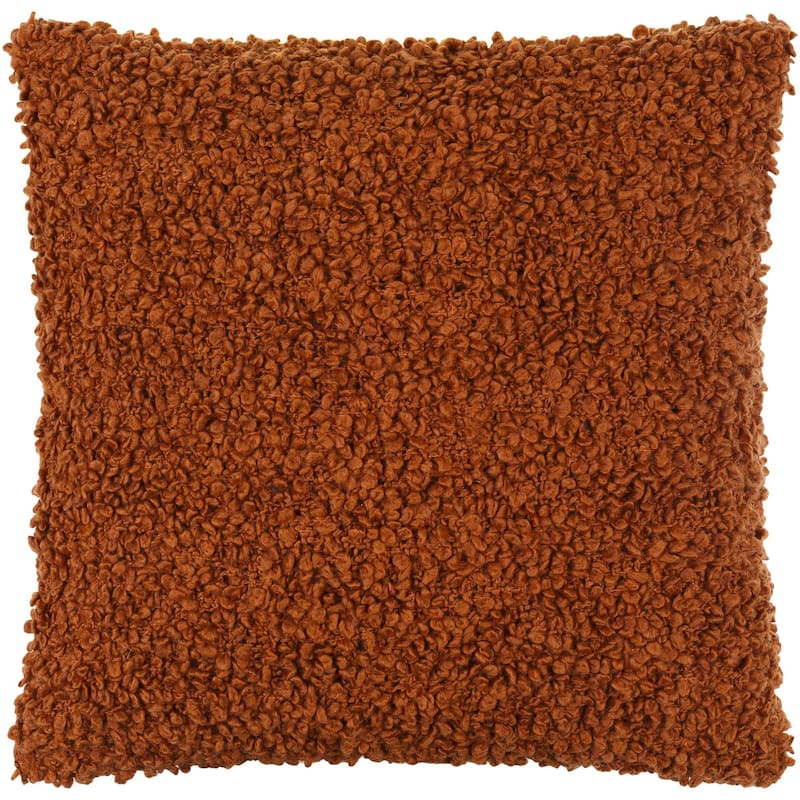 Yusuf Fuzzy Boucle Textured Throw Pillow