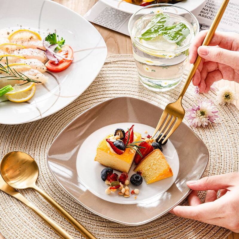 VEWEET Nikita Porcelain Dinnerware Set (Service for 6) - set of 12