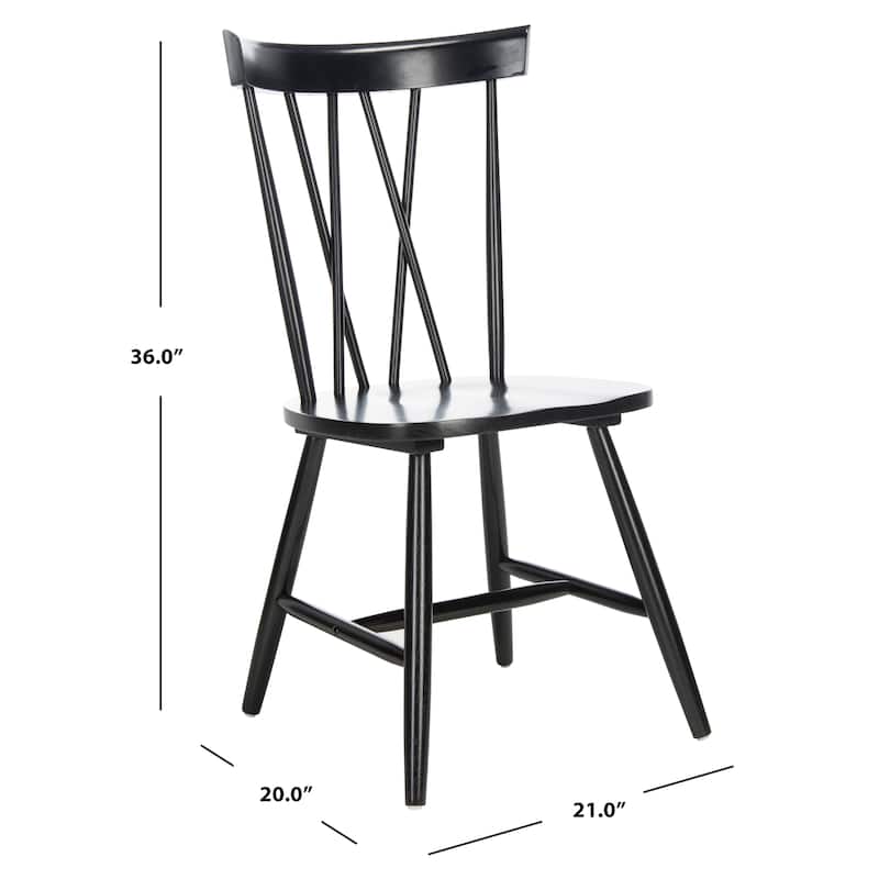 SAFAVIEH Pairlee Spindleback Windsor Dining Room Chair (Set of 2) - 21" W x 20" L x 36" H - 21Wx20Dx36H
