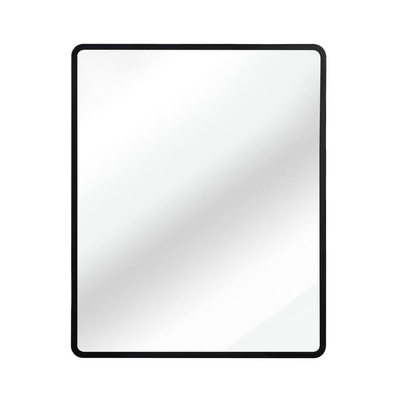 Black Medicine Cabinet Metal Framed Wall mount or Recessed Mirror Cabinet - 24"×30"
