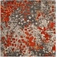 preview thumbnail 79 of 106, SAFAVIEH Monaco Shiloh Boho Abstract Modern Watercolor Area Rug 6'7" Square - Grey/Orange - Square