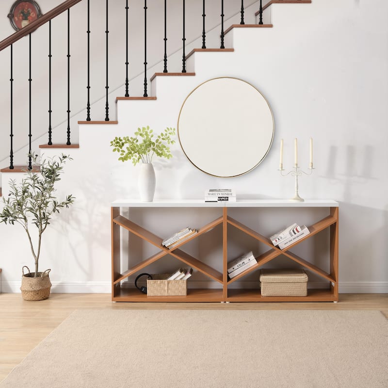 Console Table Extra Long Table with Storage