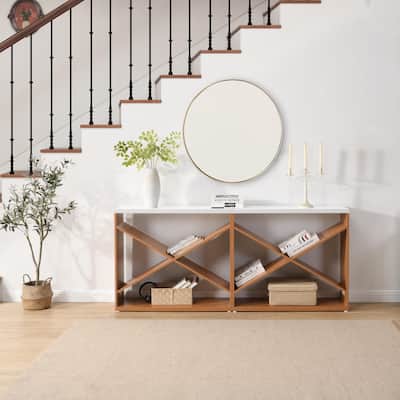 Console Table Extra Long Table with Storage
