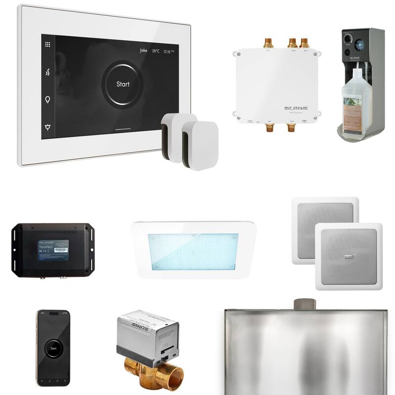 Mr Steam BLS1-X Bliss Max Package Steam Shower Control Package with - White / White
