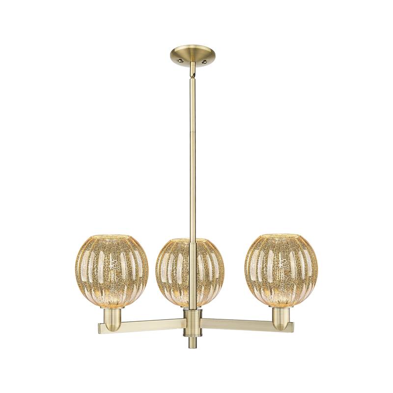 Innovations Lighting Downtown Urban - Preston - 3 Light 18" Globe Shade Stem Hung Chandelier