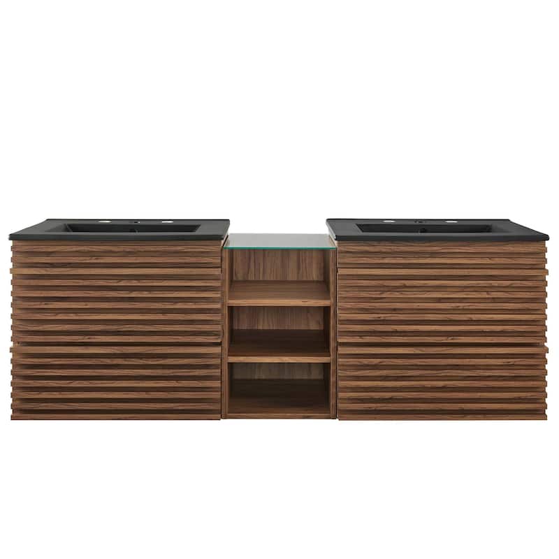 Render 62" Wall-Mount Double Sink Bathroom Vanity
