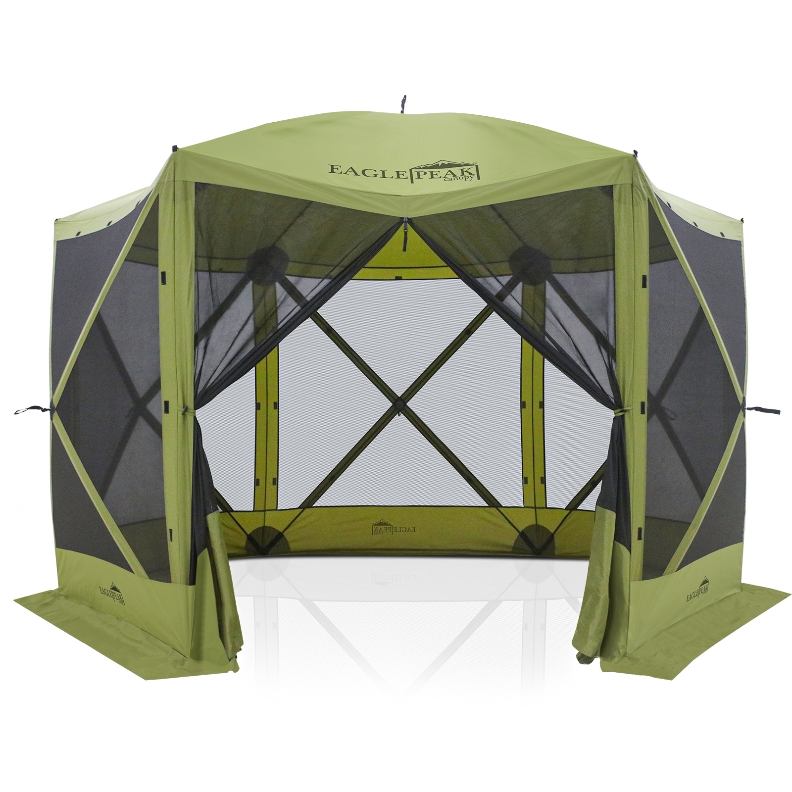 EAGLE PEAK Outdoor 6 Sided 12 Ft. W x 12 Ft. Metal Patio Gazebo Canopy