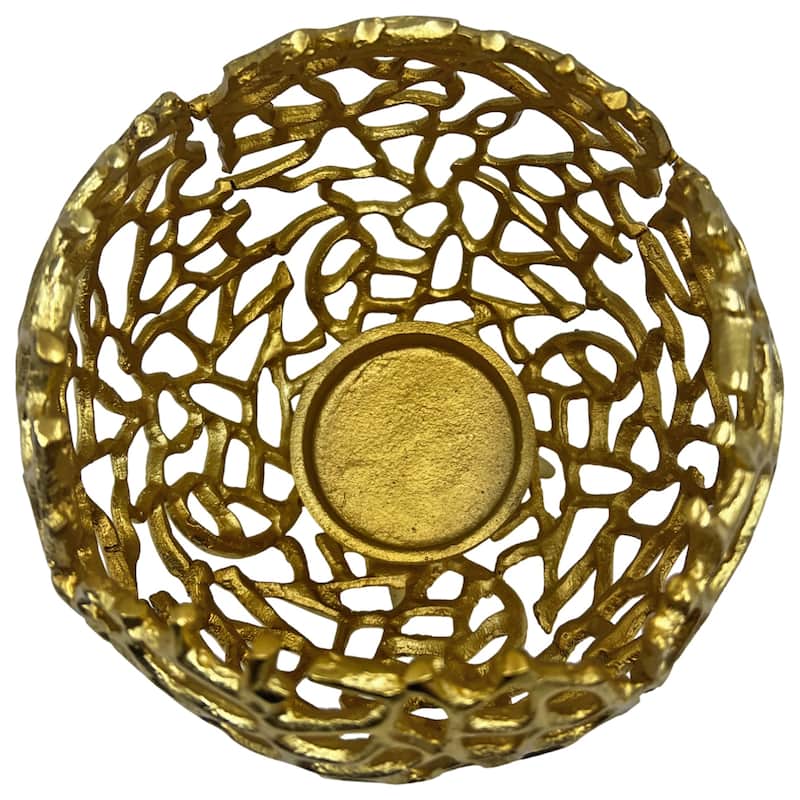 Decorative Handmade Aluminum Round Votive Candle holder Set of 2