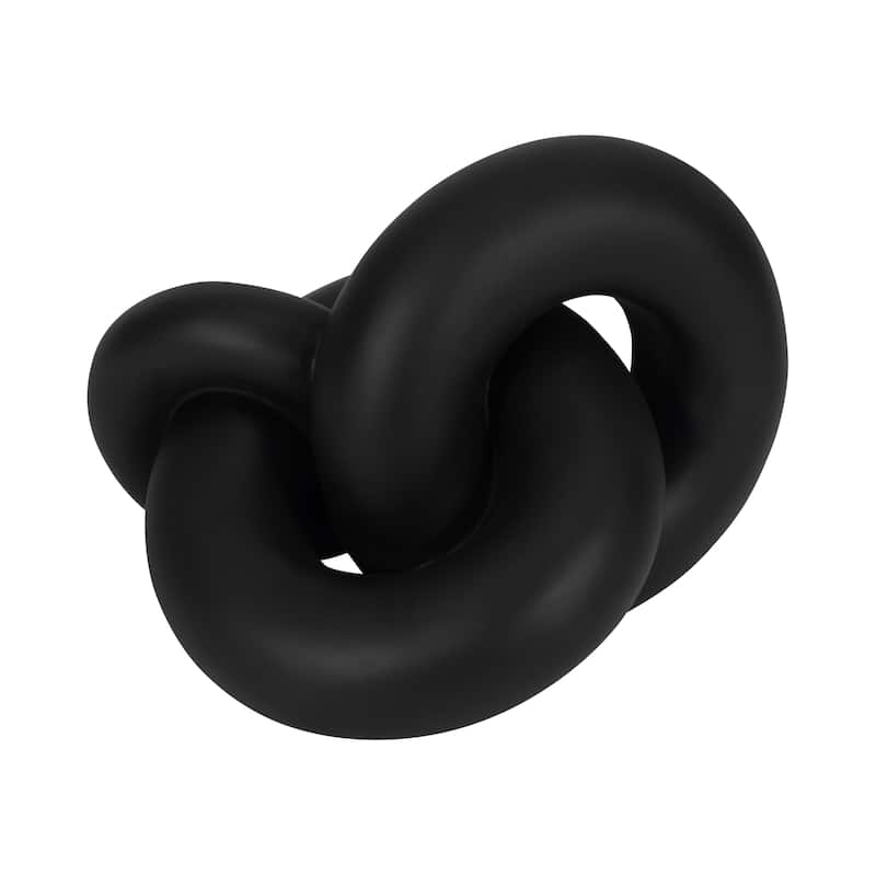 Sagebrook Home 9" Resin Knot Decor, Solid Color