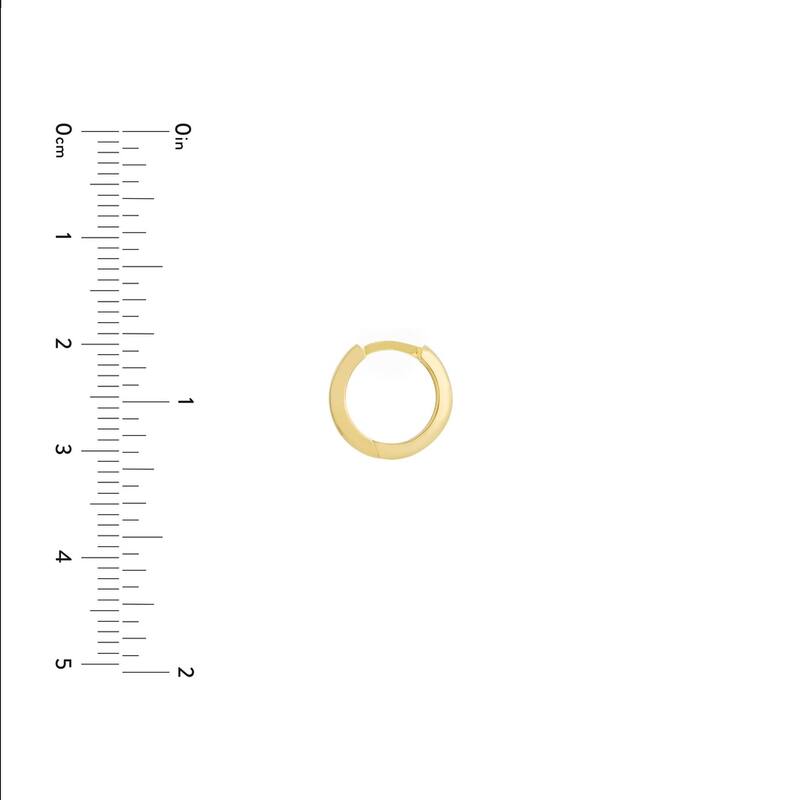 Curata 14k Yellow Gold 2.05x11.15mm Small Hinged Hoop Earrings