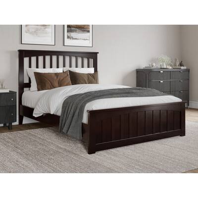 Solid Wood Low Profile Platform Bed with Footboard - Twin Twin XL Full Sizes